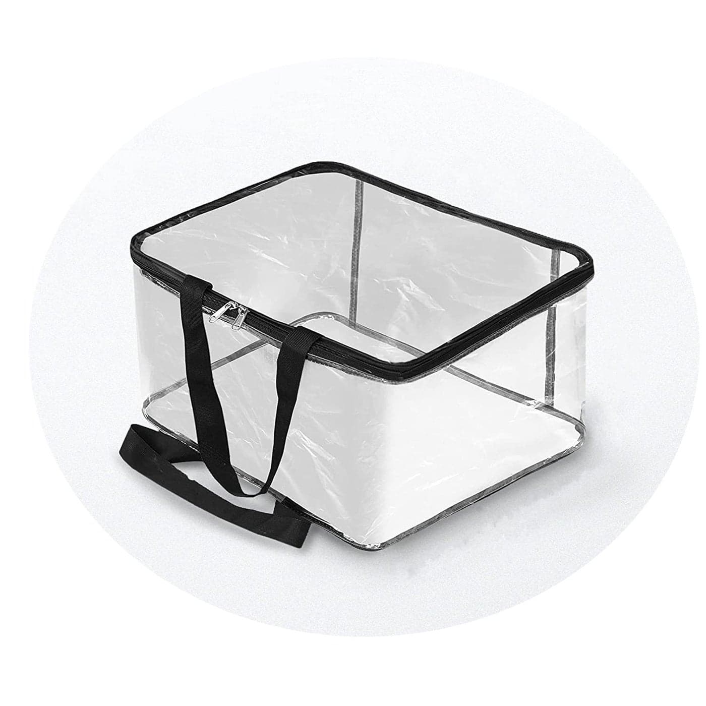 Roseworld Multipurpose Transparent Storage Bag for Clothes PVC Packing Organizer For Sarees Clothes 40x32x22 CM 2 Pack Pack of 1