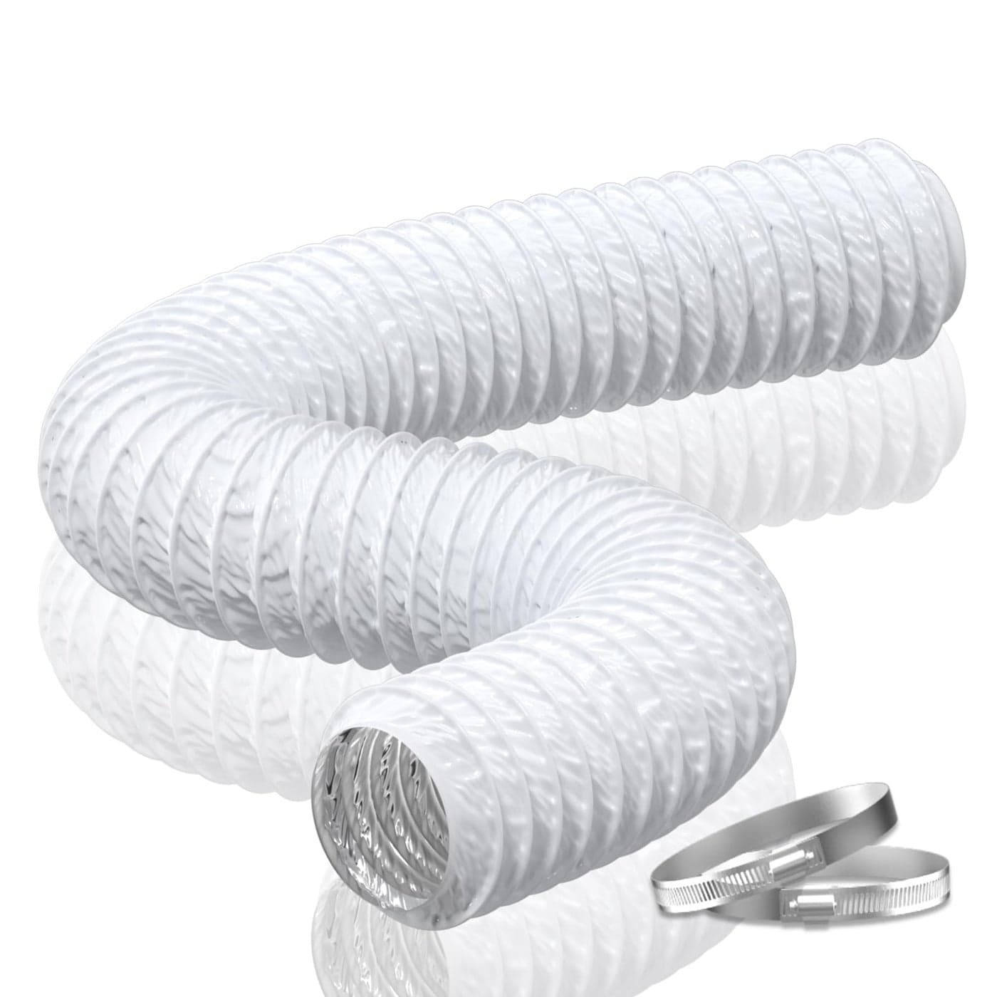 HonGuan 3 Inch Dryer Vent Hose 16 FT Flexible PVC Air Dcuting for HVAC Ventilation Fan