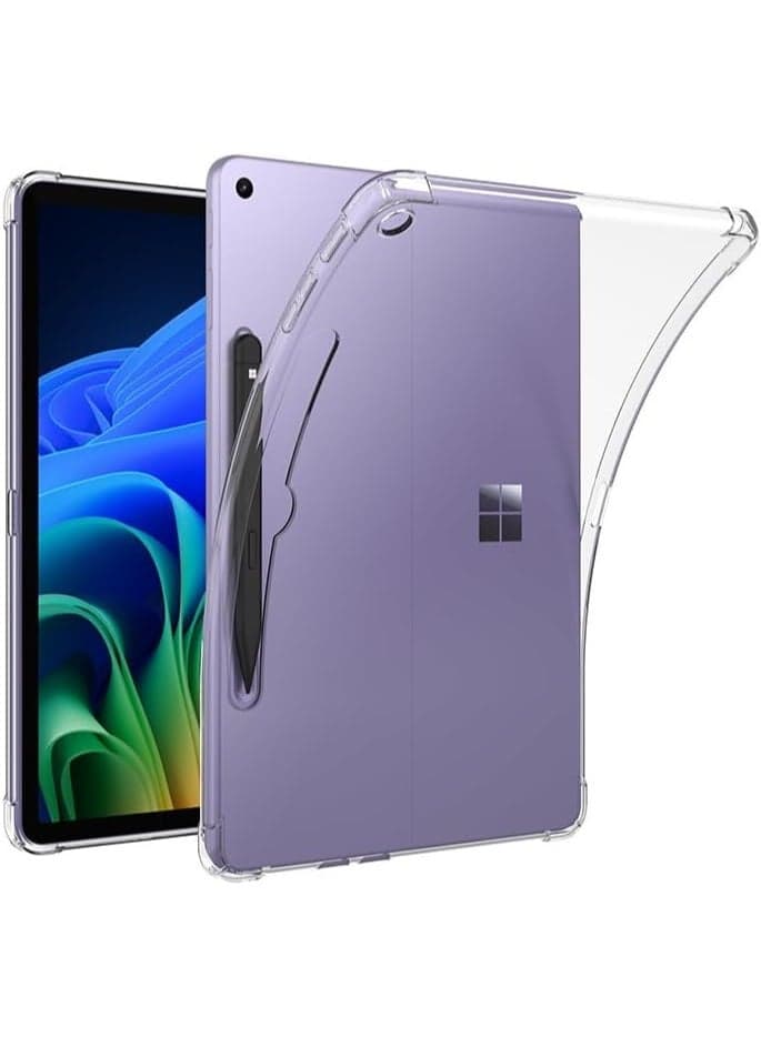 Transparent Case Compatible with Microsoft Surface Pro 12 (2025) 12 Inch Tablet, Four Corner Airbag Anti Drop Seismic Clear Shell, Soft TPU Shockproof Protective Case