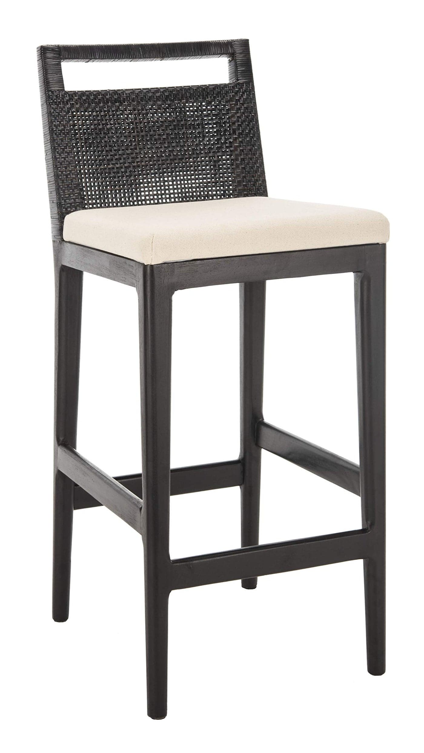SAFAVIEH Darin Barstool BlackWhite