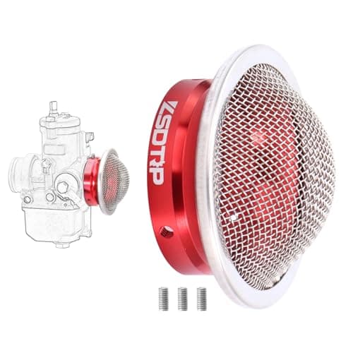 Carburetor 38mm Air Filter Clean Velocity Stack Short Fast Intake for GY6 VM22 PZ22 GX160 GX200 CT200U PD18J PHBH PHBL Red38mmH20