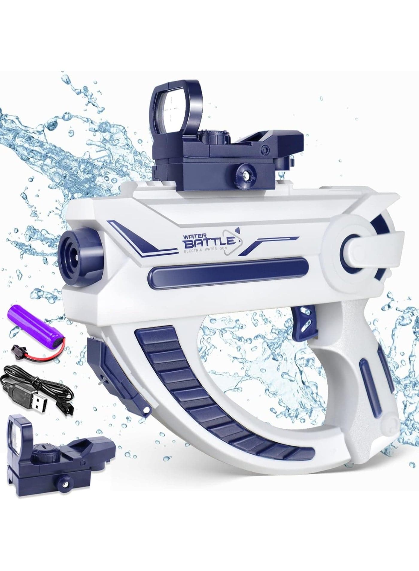 Electric Water Blaster Squirt Space Gun for Summer Beach Fun - Perfect for Adults and Kids, Super Soaker with Long Range