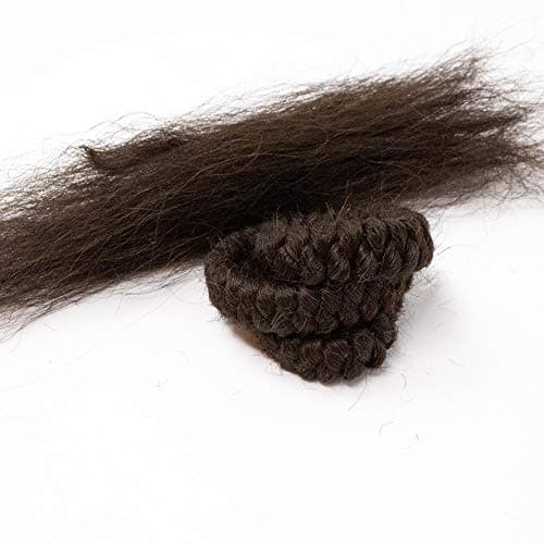 Mehron Makeup Crepe Hair Fake Hair for Special Effects Makeup Theatre Stage Screen Cosplay Halloween FX 12 Inch Extra Long Braid Dark Brown