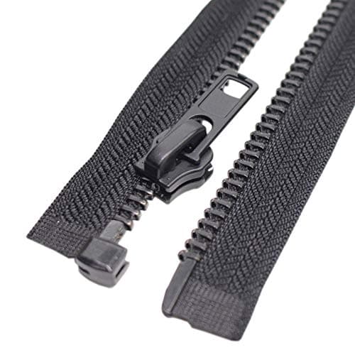 MebuZip 8 30 Inch Black Nickel Teeth Separating Jacket Zipper Right Handed Zipper Heavy Duty Metal Zippers for Mens Jackets Coats Sewing 30 RH