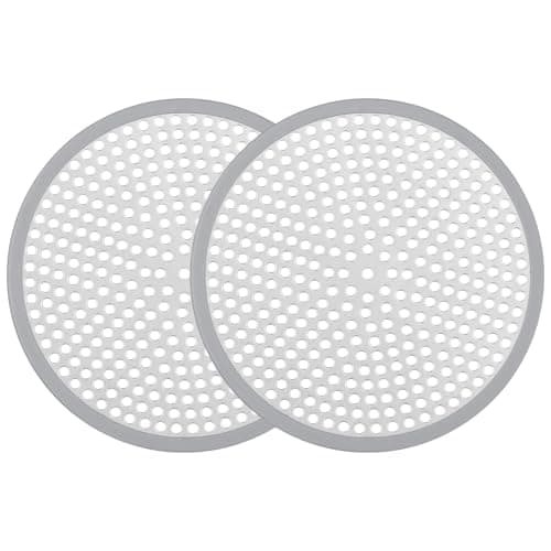Ohtomber Shower Drain Hair Catcher - 2PCS 4.72” Shower Stall Sink Drain Cover Strainer, Stainless Steel Bathtub Hair Filter Trap Stopper, Bathroom Floor Screen Protector with Silicone Rim