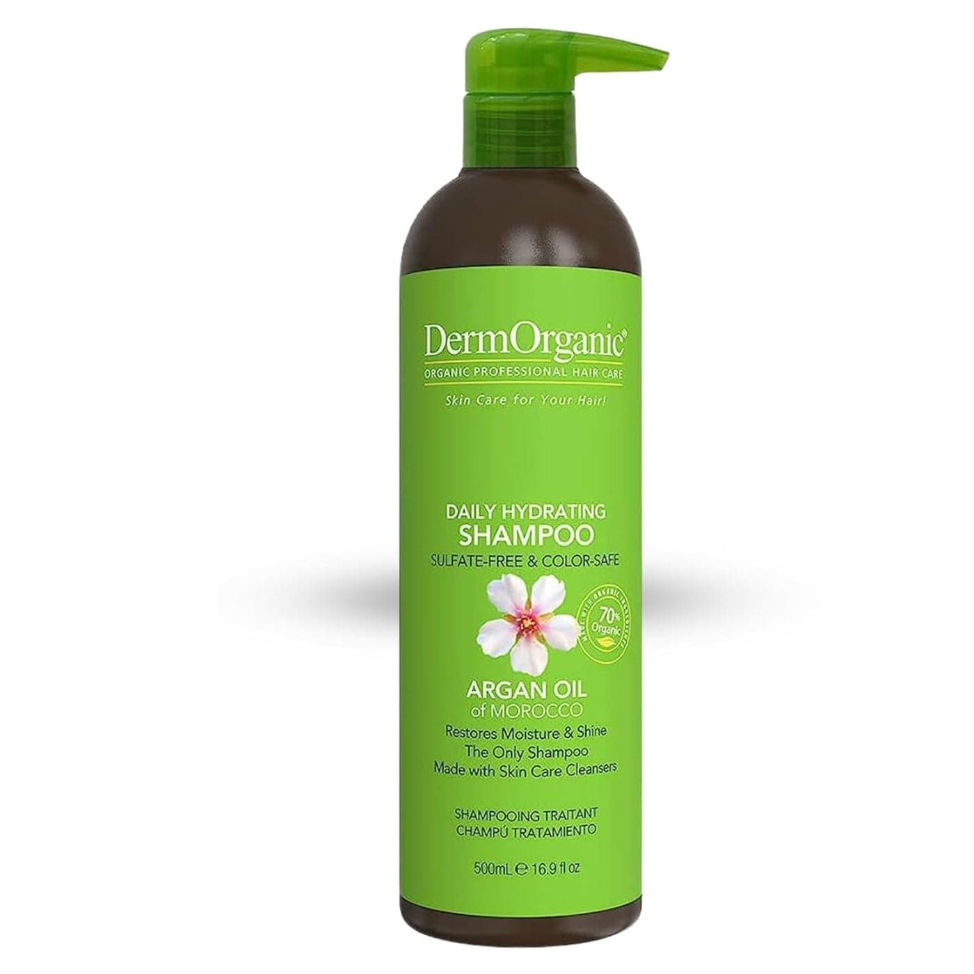 DermOrganic Argan Oil Daily Hydrating Hair CareSulfate Free Color SafeSHAMPOO 169 oz