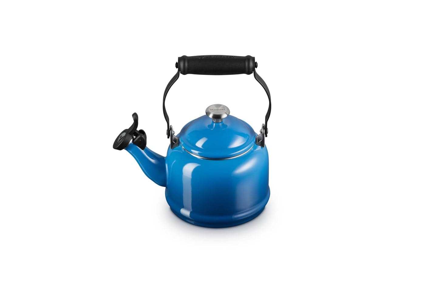 Le Creuset Enamel On Steel Demi Tea Kettle with Metal Finishes 125 qt Marseille