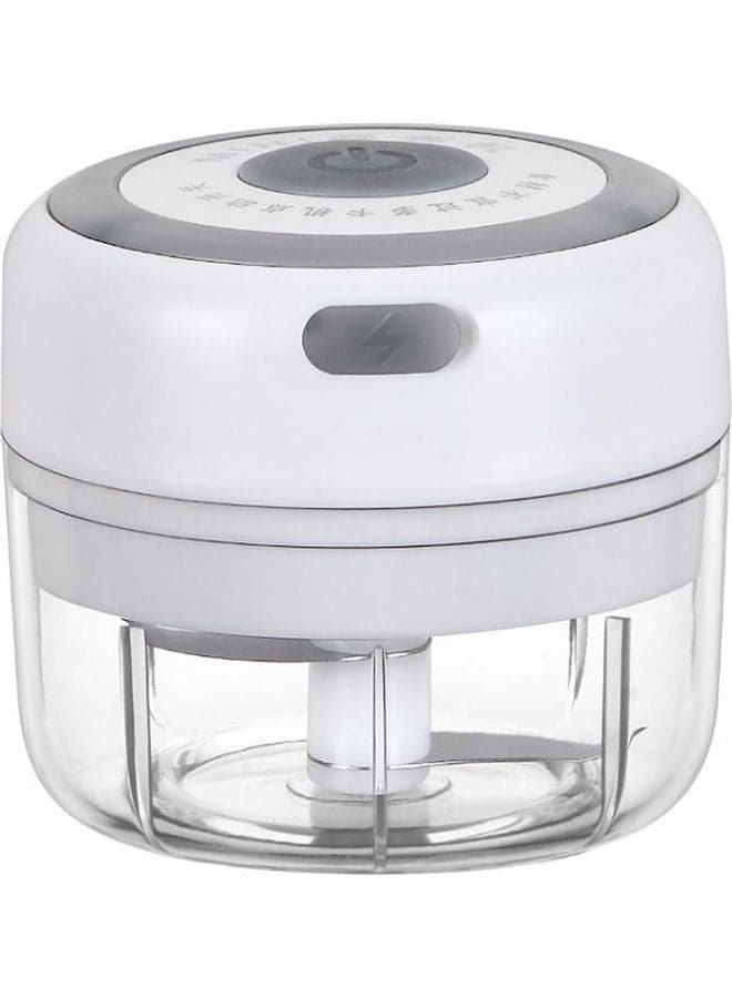Cordless USB Rechargeable Electric Mini Grinder White/Clear 11.70 x 9.70 x 9.70cm