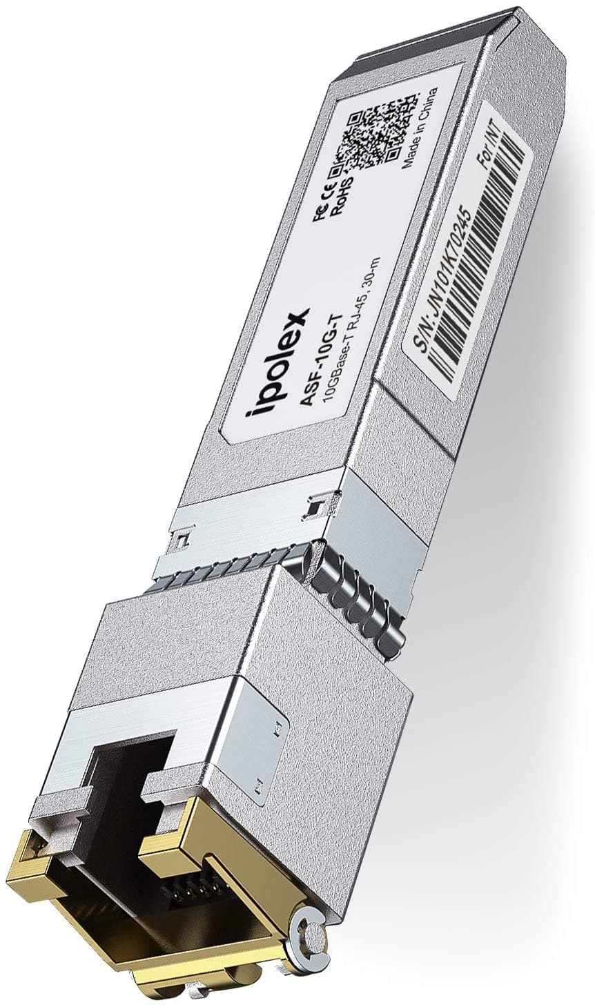 ipolex 1.25/2.5/5/10G SFP+ to RJ45 Transceiver, 10GBase-T Copper SFP+ Module, 10G-T RJ45 Transceiver Compatible for Cisco SFP-10G-T, Ubiquiti F-RJ45-10G, Mikrotik, Netgear, TP-Link, D-Link and More