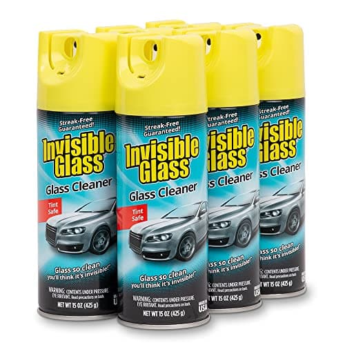 Invisible Glass 91163-6PK Premium Glass and Window Cleaner for Auto and Home Cleans Glass, Windows, Windshields, Navigation Screens, and More, Streak-Free, Ammonia-Free, Tint-Safe, 15 Oz, Pack of 6