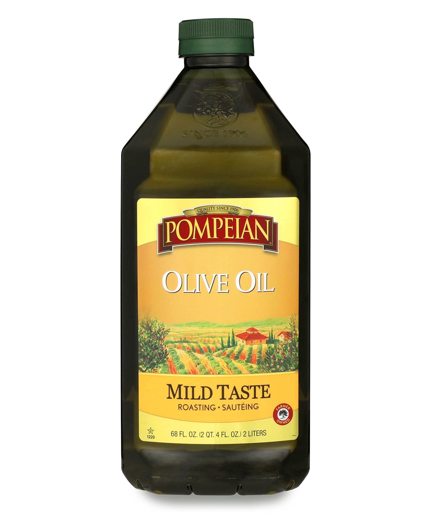 Pompeian Mild Taste Olive Oil, High Heat Cooking, Baking & Sauteing, High Smoke Point, 68 Fl Oz
