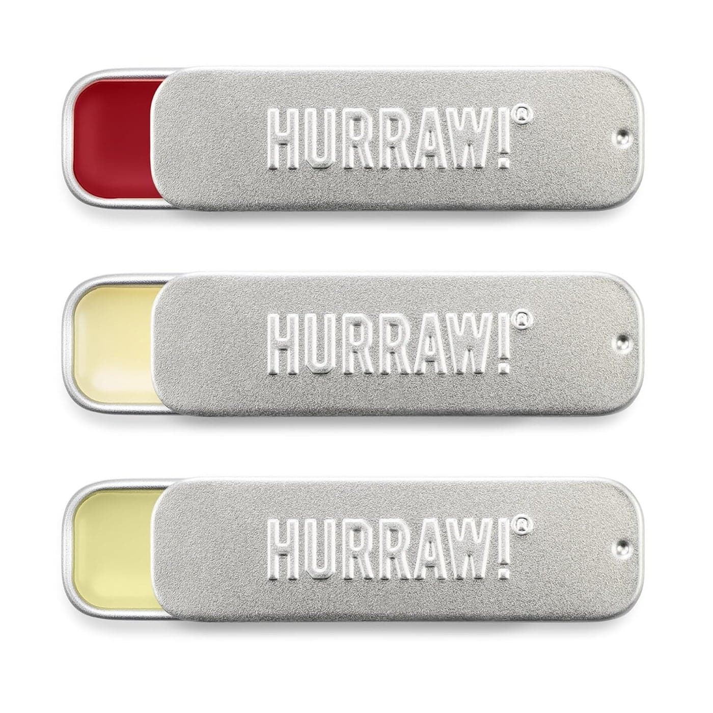 Hurraw Black Cherry Tinted Unscented Moon Night Treatment Lip Balm Slim Slider Tins 3 Pack Bundle Organic Certified Vegan and Cruelty Free All Natural Bee Shea Soy Palm Free Made in USA