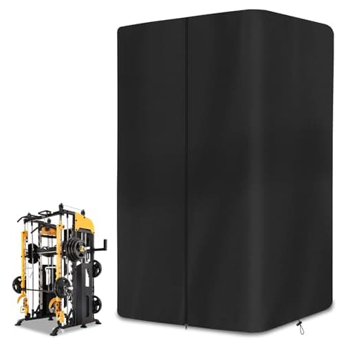 Gym Rack Covers Squat Rack Covers HeavyDuty 600D Oxford Power Cage Cover with Zipper Waterproof Dustproof UV Protection Gym Equipment Cover for Home Gym46 L x 68 W x 84 H