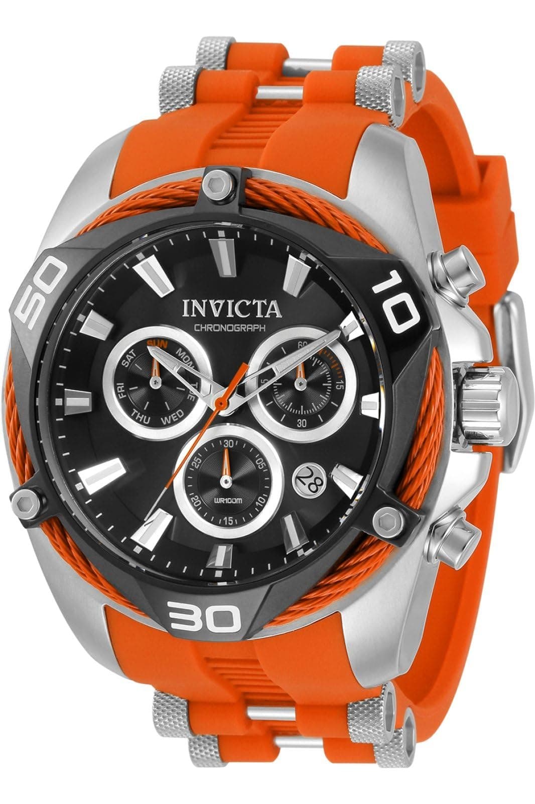 Invicta Mens Bolt Quartz Watch, Orange, 31314