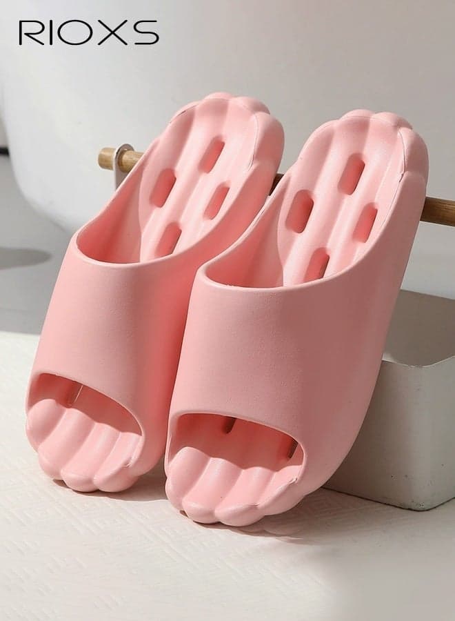 Unisex Slippers, Quick-Dry Shower Slippers with Drain Holes, Lightweight EVA Bath Slippers for Men and Women, Non Slip House Slides Shower Sandals, Women's Men's Comfort Slip-Ons Slippers, Flat Slipper for Home Bathroom Beach Pool Spa, Guest Slipper Dorm Slippers, Indoor Outdoor Slippers, Classic Pi
