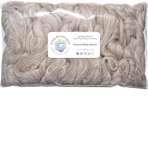 Baby Alpaca Fiber for Spinning Blending Felting Dyeing Natural Combed Top Roving Grey