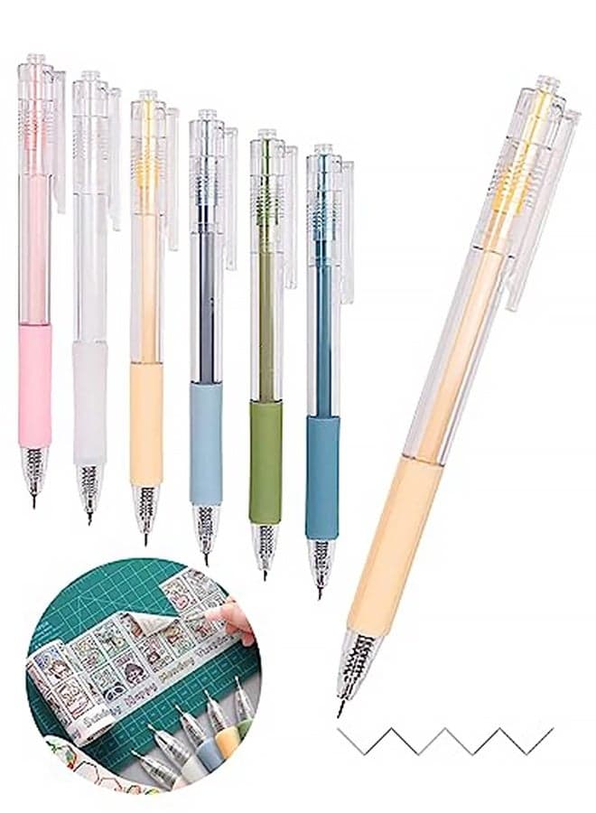 6Pcs Knife Pen Craft Cutting Tools, Utility Paper Pen Cutter Retractable Precision Paper Cutting for School Home Utility Knife Pen Carving Tools for DIY Crafting Scrapbooking