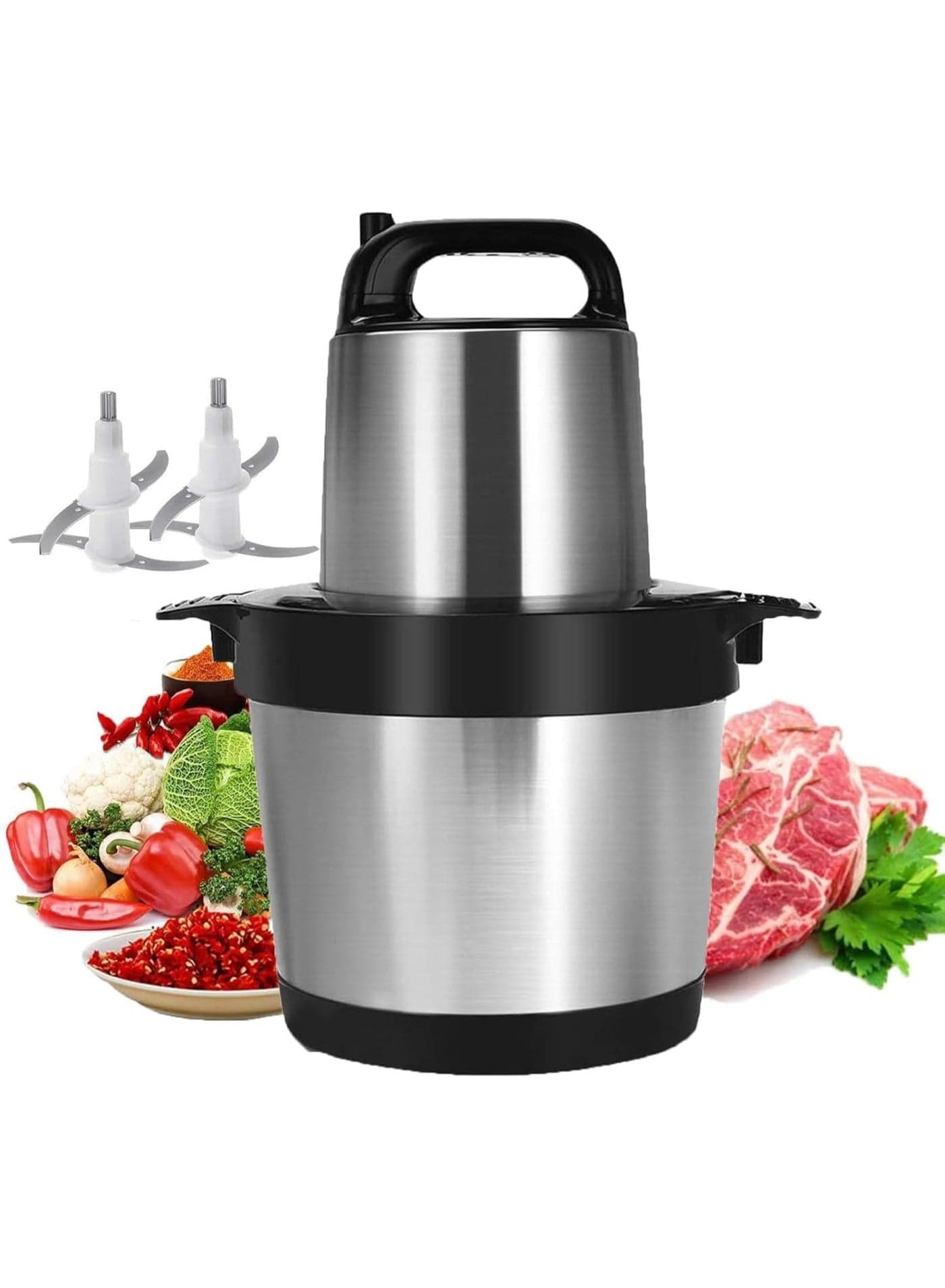 Upgrade Your Kitchen with King Style Multifunction Grinder – Enjoy quick, efficient food preparation with a premium stainless steel grinder featuring powerful performance, easy operation, durable construction, and versatile functionality for chopping vegetables, herbs, meat, garlic, onions, and more