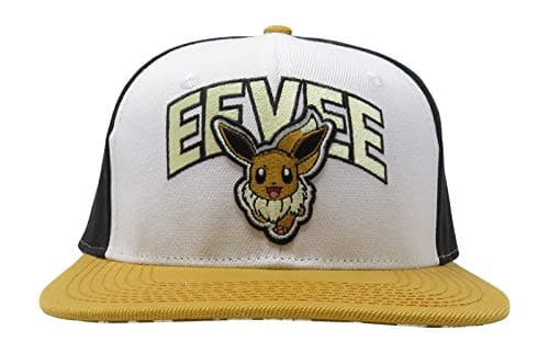 Bioworld Pokemon Eevee Embroidered Snapback Cap Hat Licensed Black