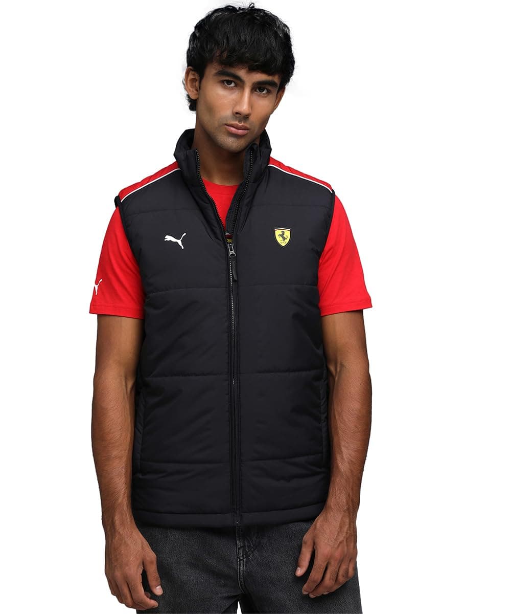 Puma, Men, Ferrari MT7 Padded Vest, Black, M, (63276301)