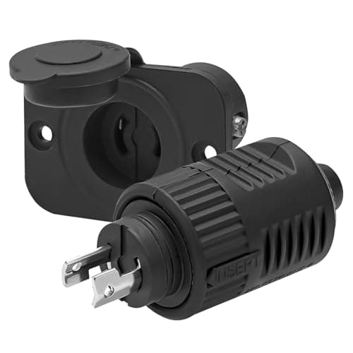 40A Trolling Motor Plug & Receptacle 12VBRS2 for 2 Wire 12V/24V/36V Charging/Downrigger/Trolling System