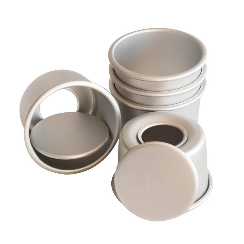 Flunyina Perfect Performance Aluminium Mini Round Chiffon Cake Pan Set of 5