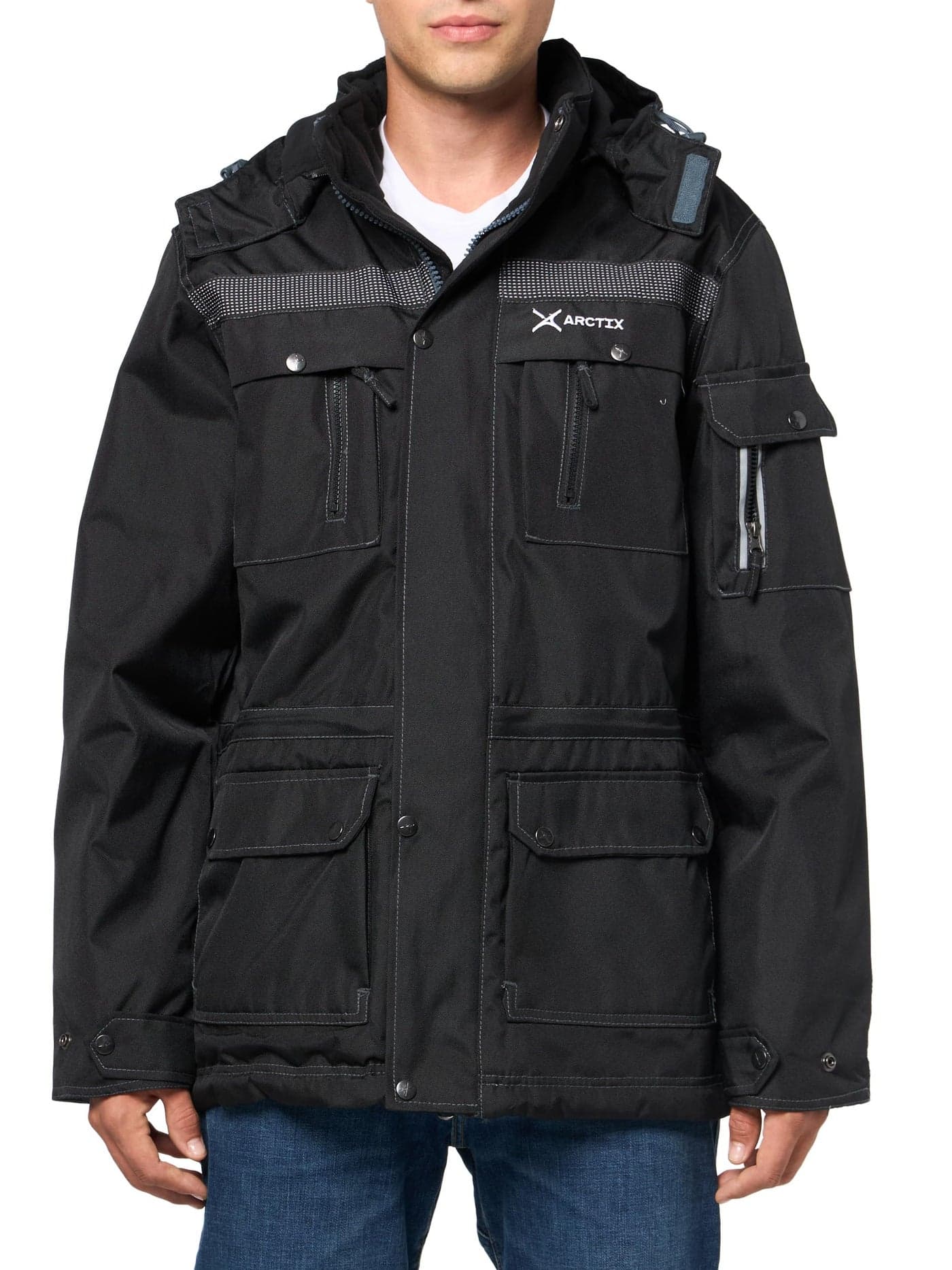 Arctix Men's Performance Tundra Jacket With Added Visibility, Black, Medium