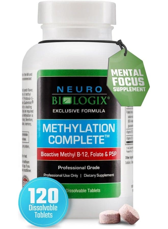 Methylation Complete - Methylated B Complex Vitamins to Aid Over 200 Body Processes - Methyl B Complex to Support Energy, Cell Function & Immunity - Enhanced Absorption with Methyl B12 B6 & Folate
