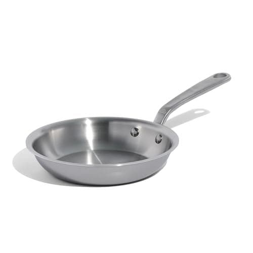 Made In Cookware 8Inch Stainless Steel Frying Pan 5 Ply Stainless Clad Professional Cookware Crafted in Italy Induction Compatible