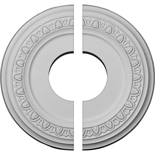 Ekena Millwork CM12JA2 12 1/4"OD x 4"ID x 1 1/8"P Jackson Ceiling Medallion, Fits Canopies up to 7-3/8", 2 Piece