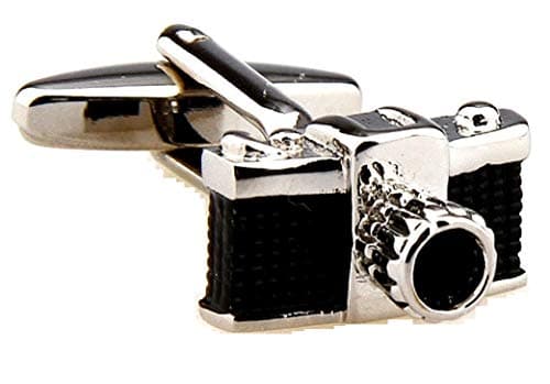 MRCUFF Camera SLR Pair of Cufflinks in a Presentation Gift Box & Polishing Cloth