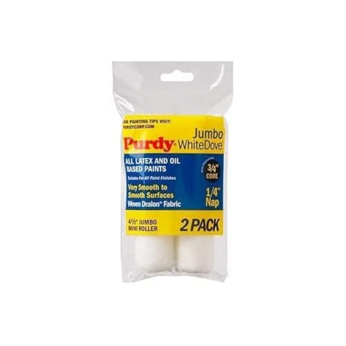 Purdy 140624010 Jumbo Mini White Dove Roller Replacements, 2-Pack, 4-1/2 inch x 1/4 inch nap