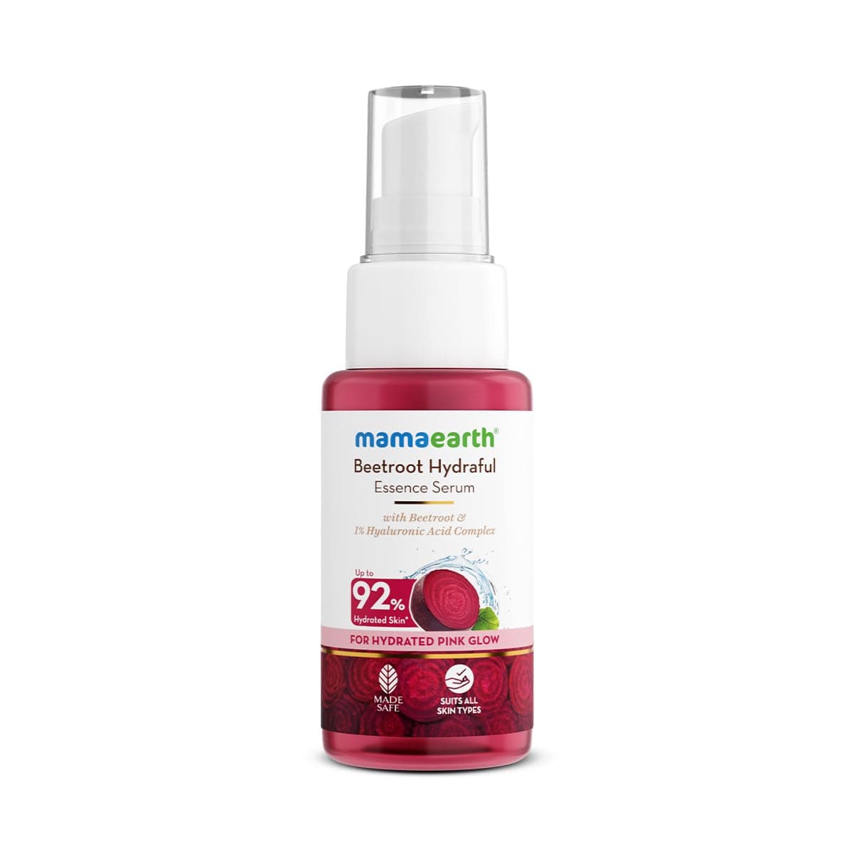 Mamaearth Beetroot Hydraful Essence Serum 50 ml For Hydrated Pink Glow with Beetroot 1 Hyaluronic Acid Complex Face Serum Upto 92 Instant Hydration For Daily Smooth