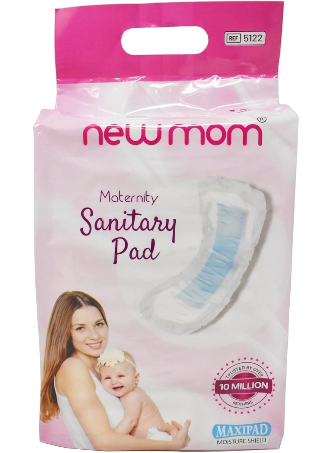 NewMom Maxi Maternity Pads - Pack of 15 Extra Heavy, Unscented, Dye Free, Soft & Hypoallergenic, Modern Style, Disposable, Extra Long & Wide, Super Absorbent, Odour Control