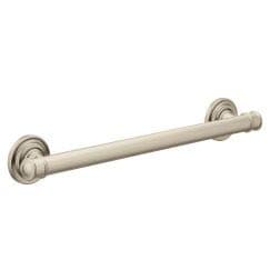 Moen YG6418BN Bathroom Safety 18Inch Stainless Steel Traditional Bathroom Grab Bar Brushed Nickel