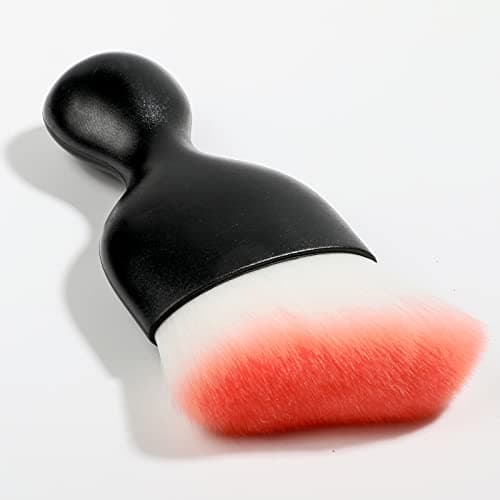 AOCISKA Car Interior Detailing Brush,Soft Bristle Cleaning Brush Car Detailing Brush Dusting Brush,Car Interior Cleaning Tool,Auto Detail Brush Car Dash Duster Brush (Black&Pink)