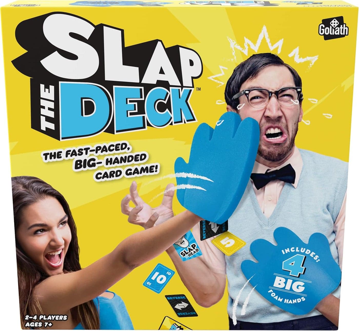 Goliath Slap The Deck Game FastPaced Card Game with Big Foam Hands Ages 7 and Up 24 Players