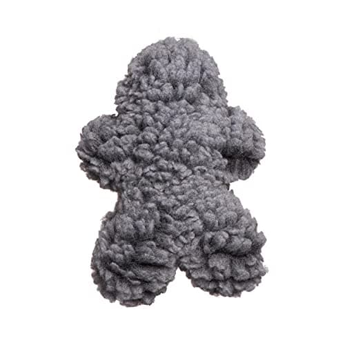 HuggleHounds Plush Dog Toy Fuzzy Dog Toy Plush Soft Fleece Interactive Durable For Small and Large Breeds Puppy Toy HuggleFleece Man Grey
