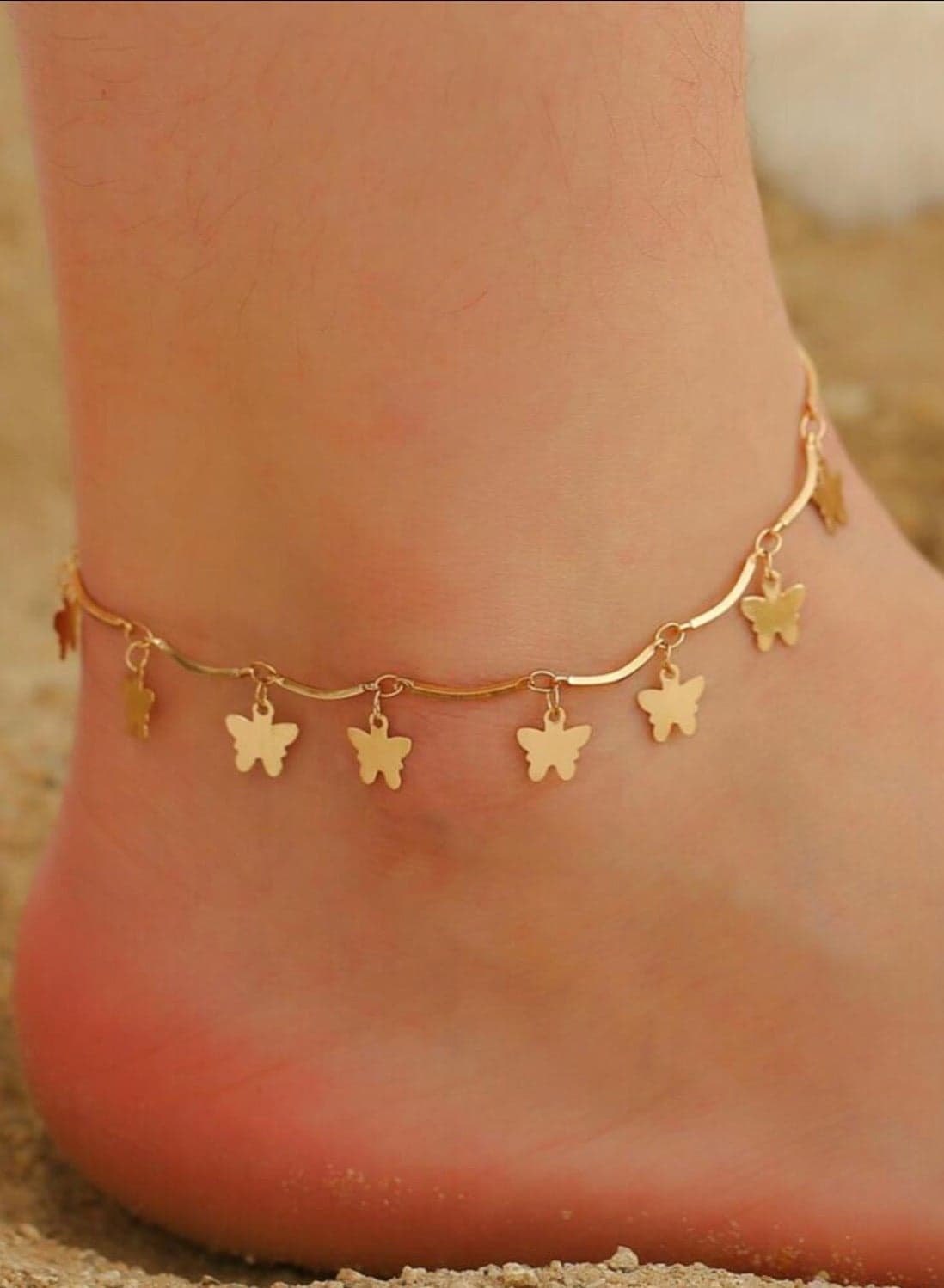 Trendy u0026 Elegant Gold Plates Stainless Steel Anklet