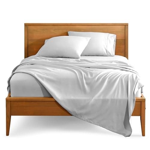 Bare Home Queen Sheet Set Luxury 1800 UltraSoft Microfiber Double Brushed Deep Pockets Easy Fit 4 Piece Set Bedding Sheets Pillowcases Queen Cloud Grey