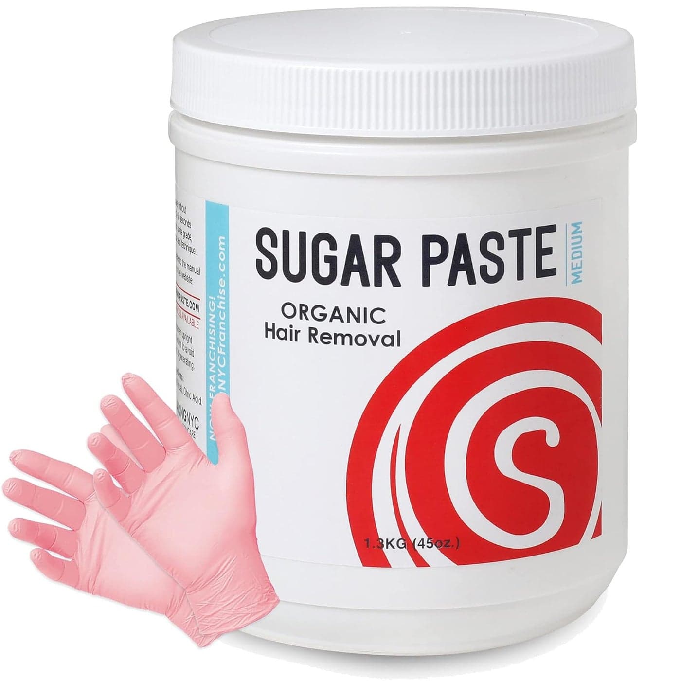 Sugaring Paste Medium Grade Universal Paste for Large Areas Back Shoulders Arms Legs Glove Set