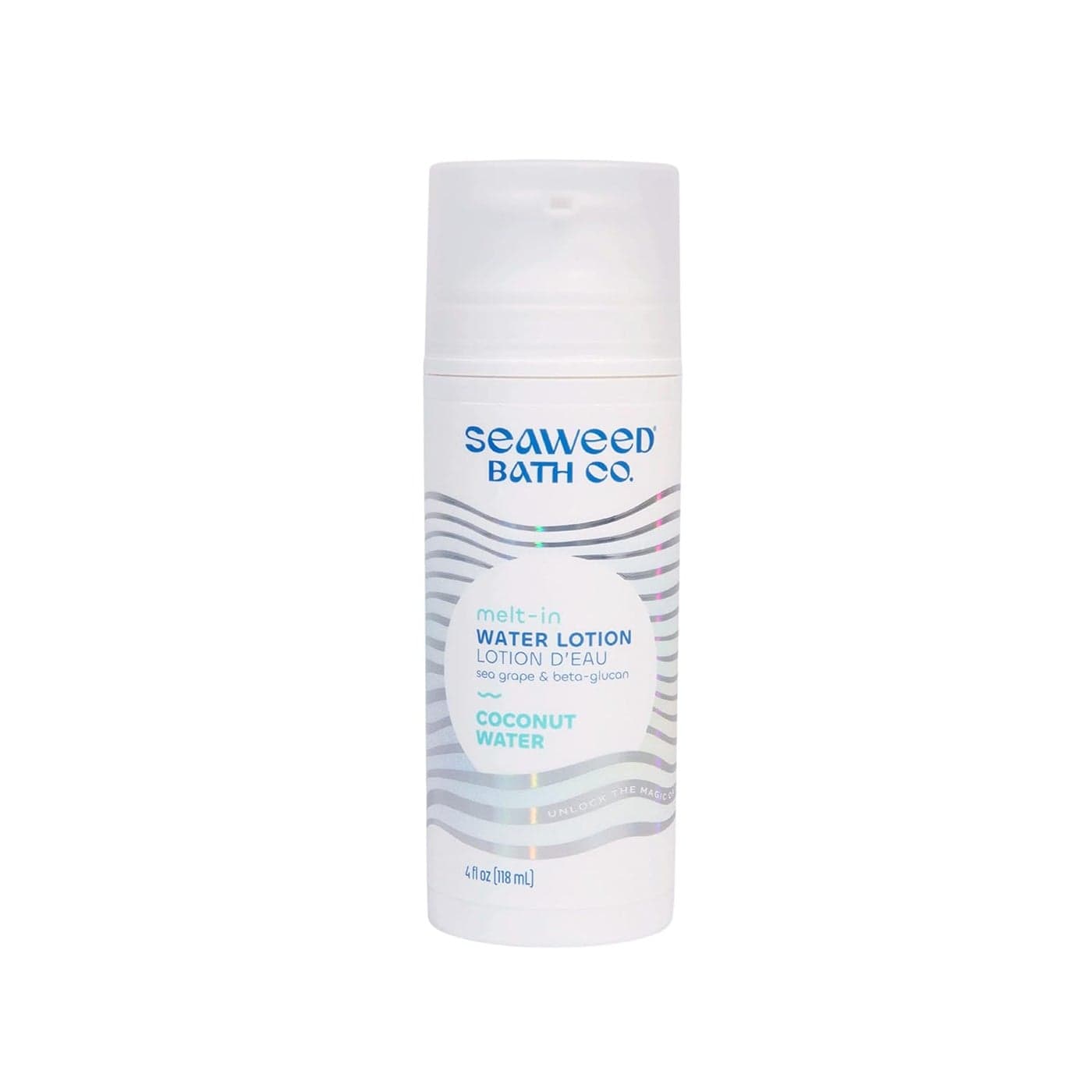 Seaweed Bath Co MeltIn Water Lotion Coconut Water Scent 4 Ounce Sustainably Harvested Seaweed Sea Grape BetaGlucan