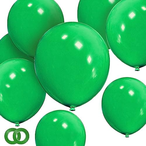 Green Balloons 12 Inch 100 Pack Thicken Latex Green Balloons for Christmas Party Decorations