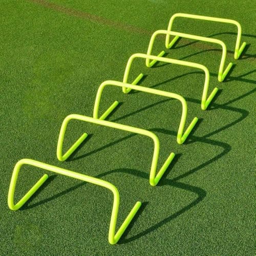 Protoner Speed Training Hurdles, 6-18 Inch Height Options, Pack of 4, Neon Yellow (6 inch)