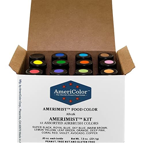 Food Coloring AmeriColor AmeriMist Airbrush Kit 12 65 Ounce Bottles