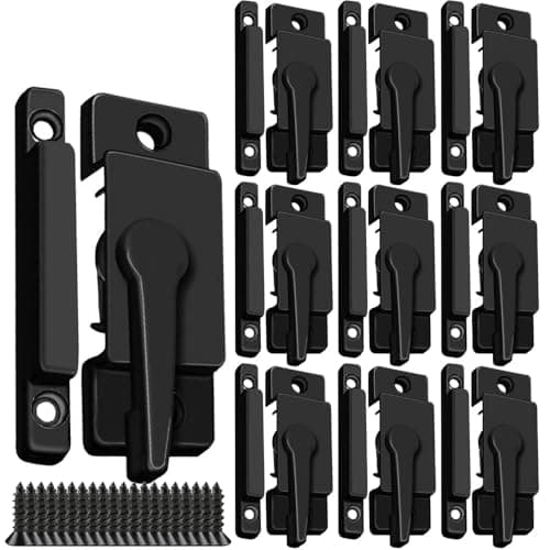10 Pack Window Sash Locks Window Latch Replacement Window Locks for Vertical and Horizontal Sliding Windows Double Hung Windows-Black