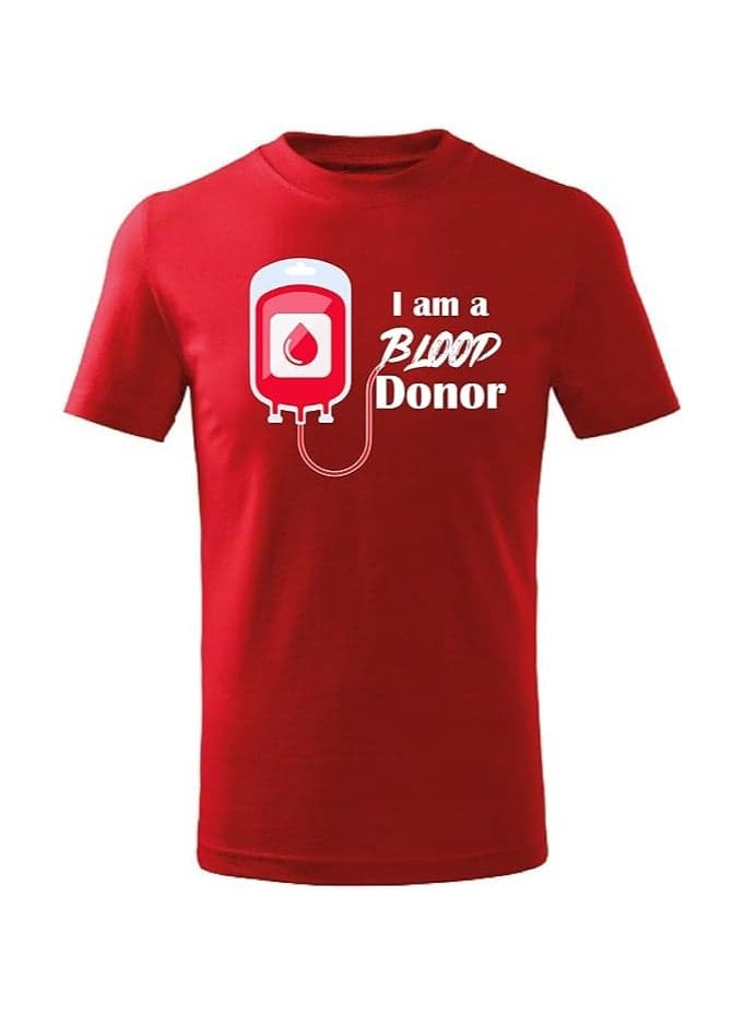 Blood Donation Awareness Short Sleeve Round Neck T-shirt For Men And Women