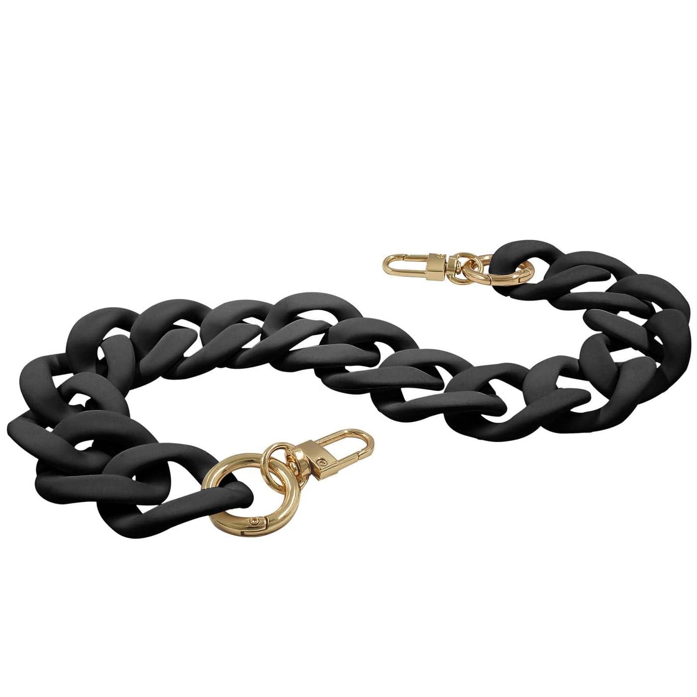 Luomorgo 1 Pc Acrylic Purse Chain Handbag Strap Black Acrylic Chain Strap Replacement Adjustable Purse Chain Handles for Shoulder Bags Clutch Purse DIY Crafts 177 Length