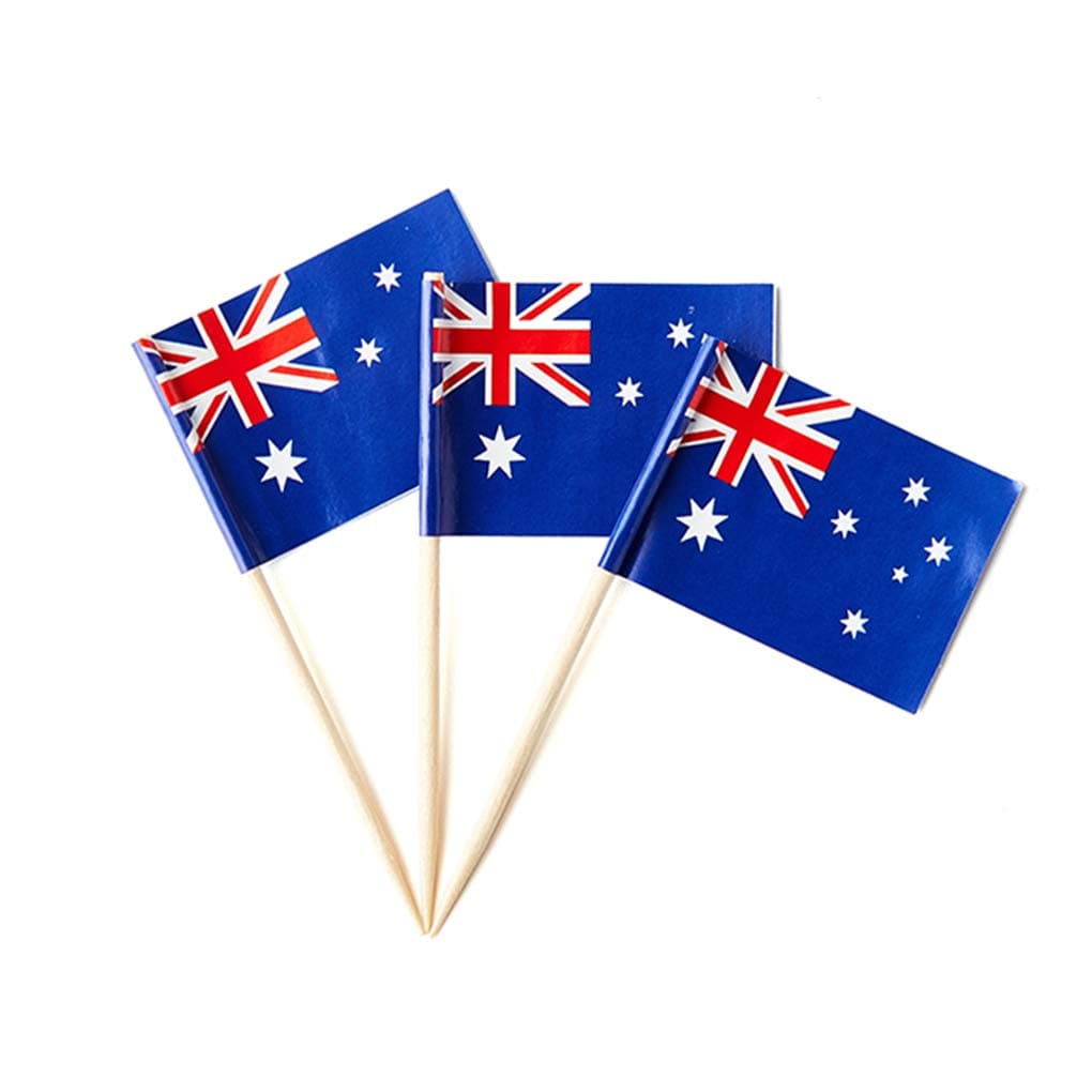 Australia Flag Australian Small Toothpick Mini Cupcake Flags Decorations 100 pcs