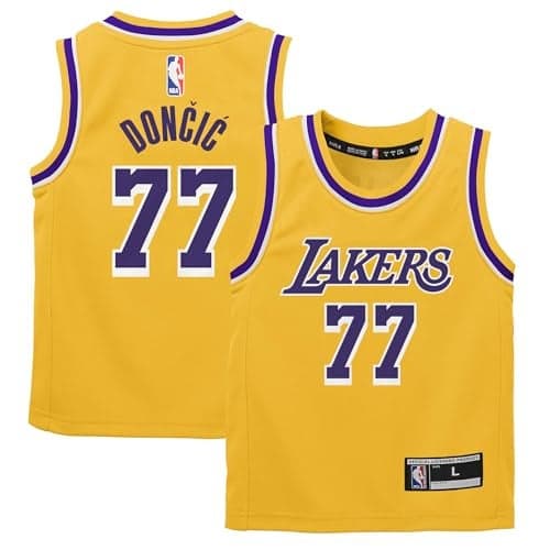 Luka Doncic Los Angeles Lakers NBA Kids 47 Yellow Gold Icon Edition Player Jersey US Numeric 5 6 Luka Doncic Los Angeles Lakers Yellow